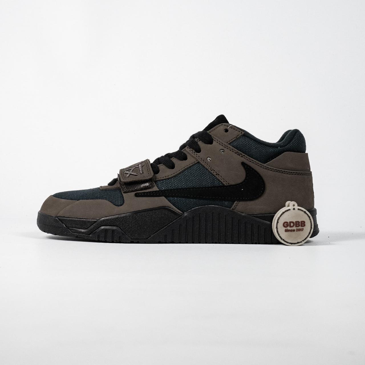 Sepatu Nike Travis Scott Jordan Jumpman Jack Trainer Dark Mocha Sneakers Authentic - Image 2