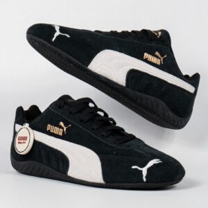 Sepatu Puma Speedcat OG Black White Gold Sneakers Authentic