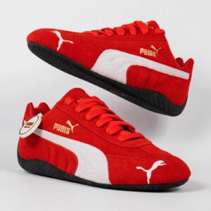 Sepatu Puma Speedcat OG Red White Suede Sneakers Authentic