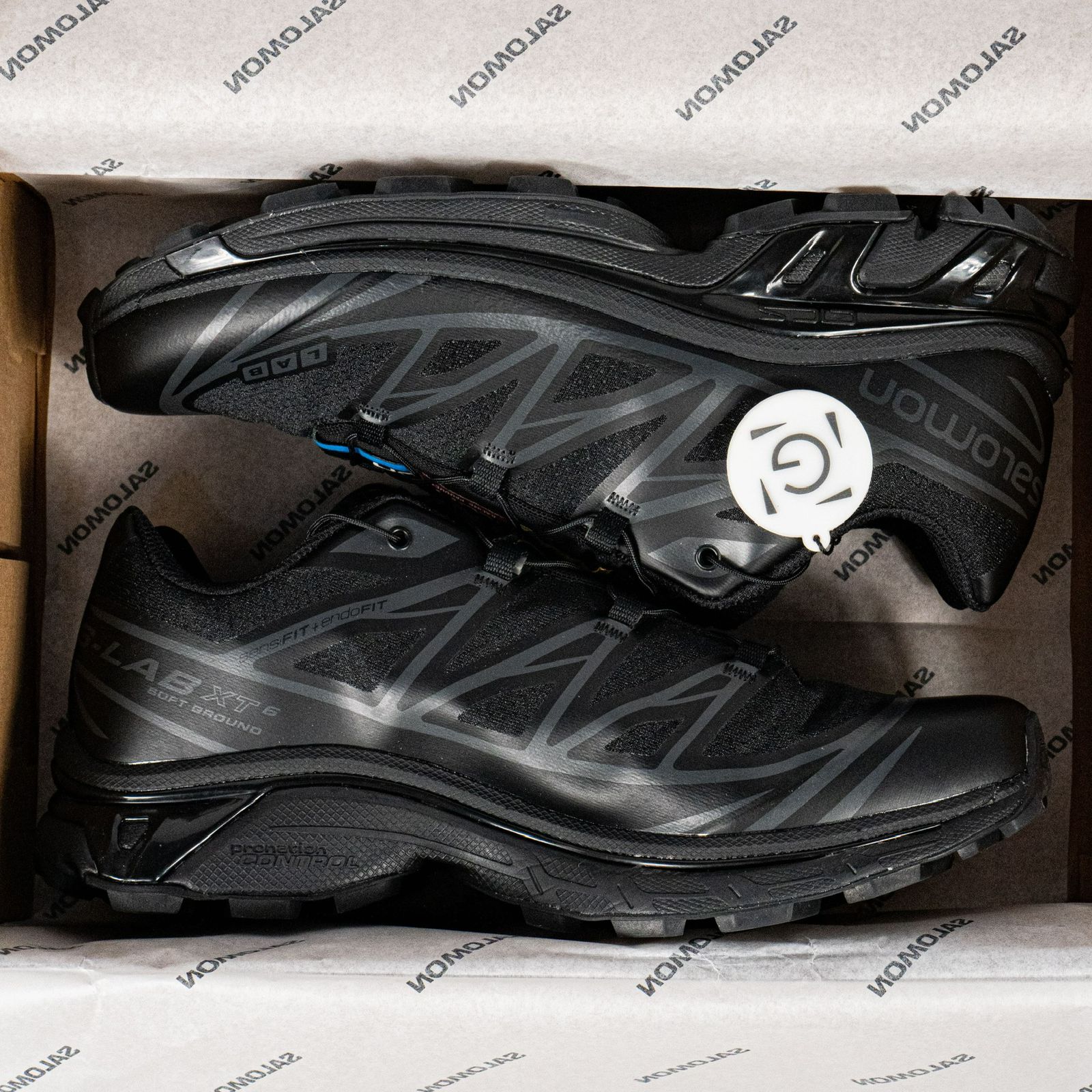 Salomon XT6 Black Phantom Allblack Tripleblack Sneakers Authentic - Image 5