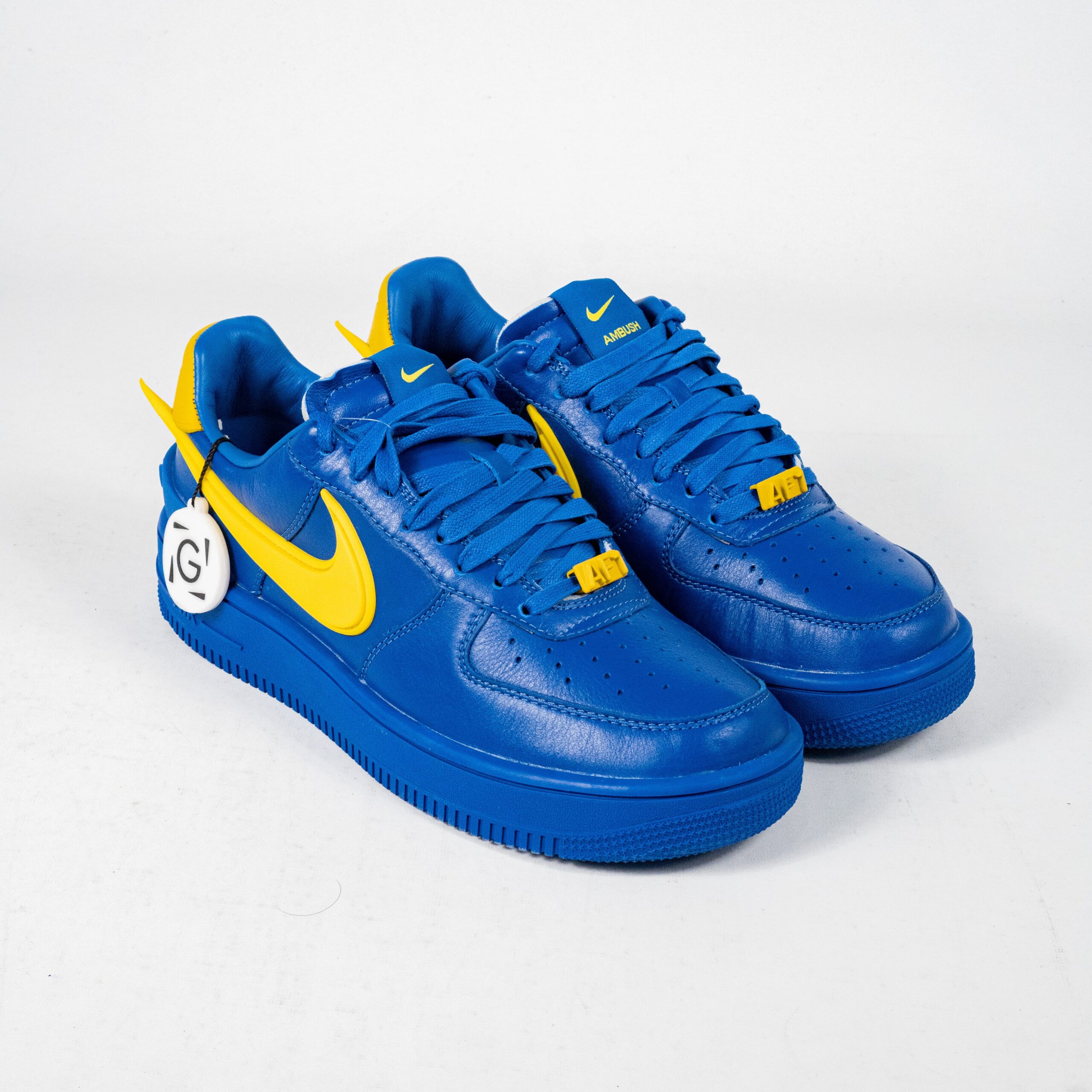Sepatu Nike Air Force 1 Low AMBUSH Game Royal Blue Yellow Authentic