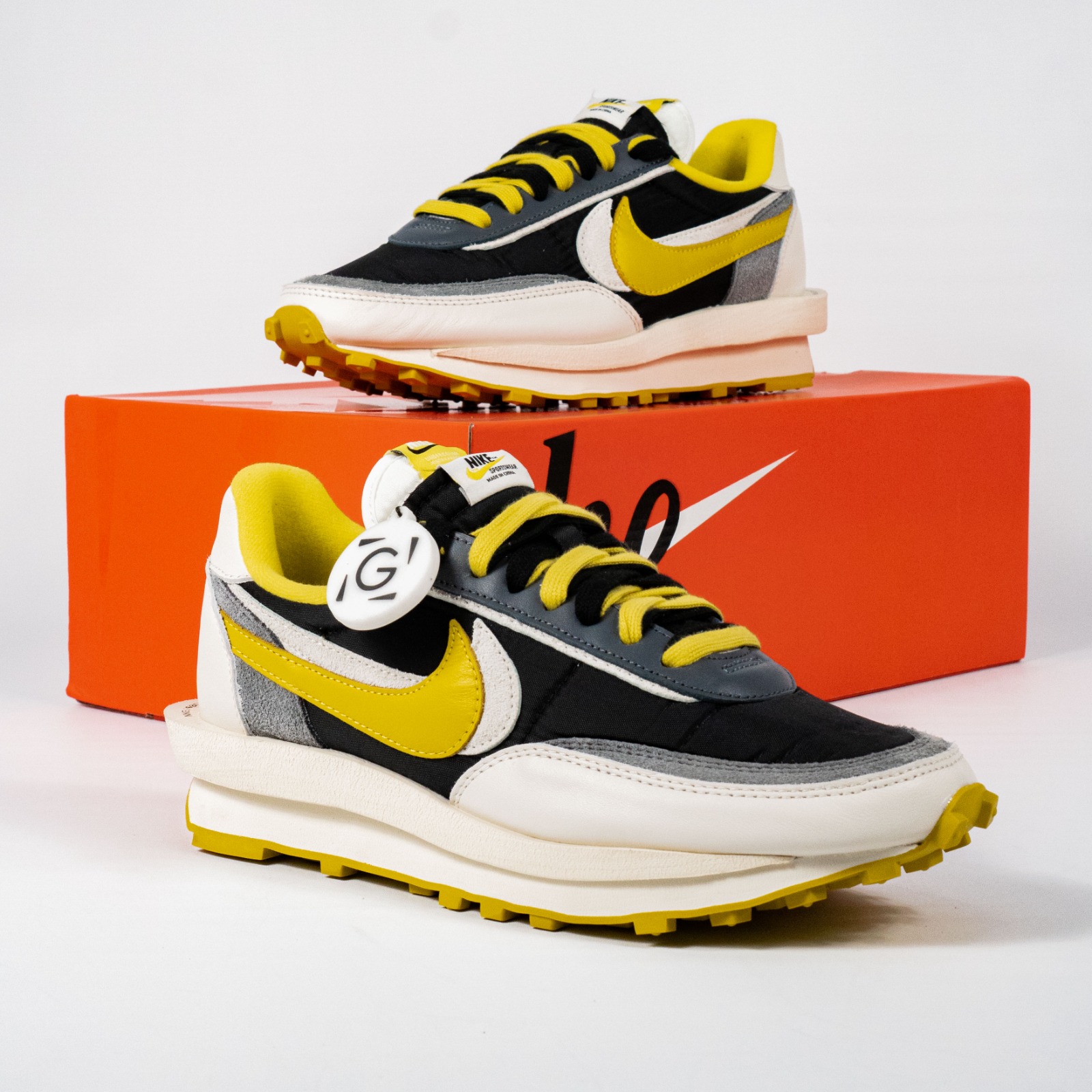Sepatu Nike Sacai LD Waffle Undercover Bright Citron Yellow Sneakers Authentic - Image 3