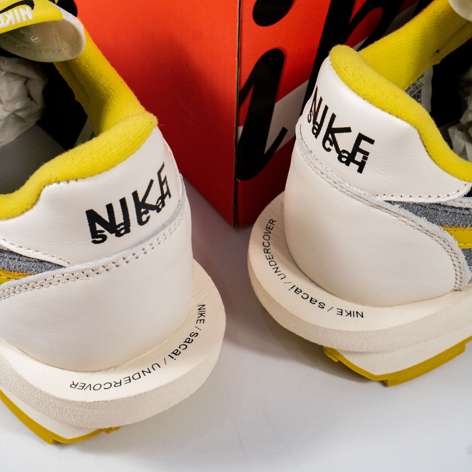 Sepatu Nike Sacai LD Waffle Undercover Bright Citron Yellow Sneakers Authentic - Image 4