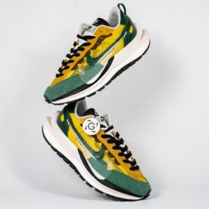 Sepatu Nike Sacai Vaporwaffle Tour Yellow Green Sneakers Authentic