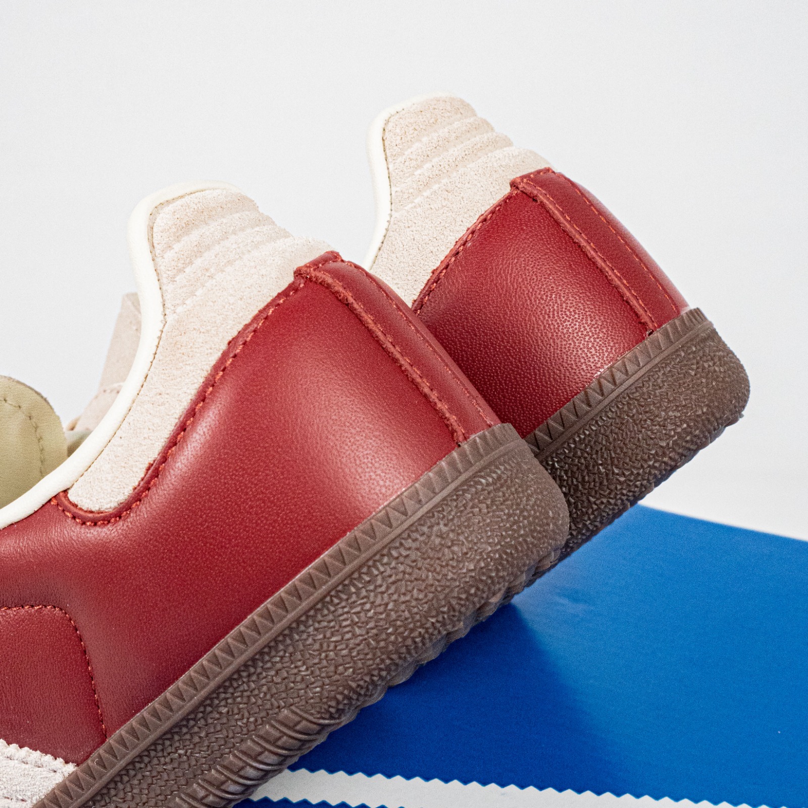 Sepatu Samba OG Preloved Ruby Red Cream White Sneakers Authentic - Image 2