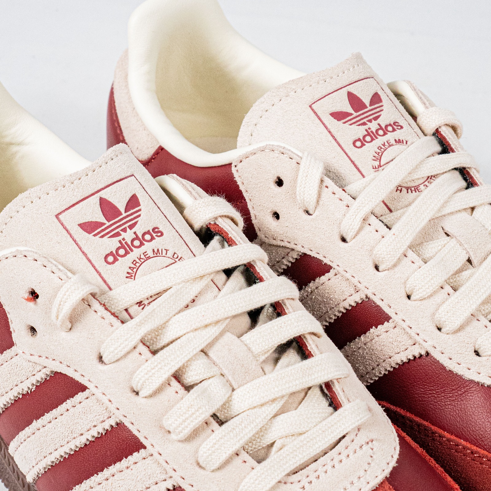 Sepatu Samba OG Preloved Ruby Red Cream White Sneakers Authentic - Image 3