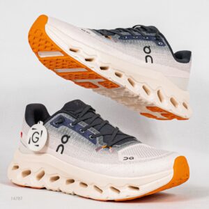 Sepatu Cloudtilt Beige Dark Navy Iron Dew Sneakers Authentic