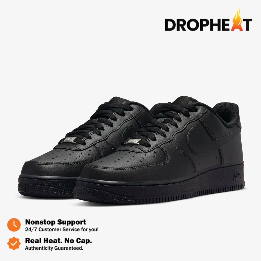 Air Force 1 Low 07 Allblack Fullblack Authentic - Image 4