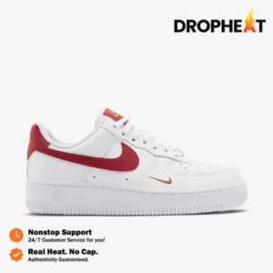 Sepatu Casual Nike Air Force 1 Low White Gym Red Mini Swoosh Authentic