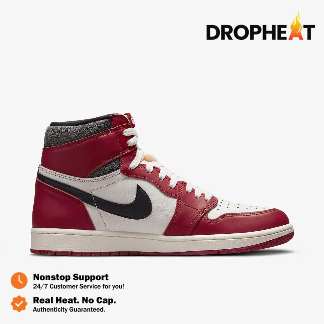 Nike Air Jordan 1 High Chicago Lost And Found 2022 Red White Black Authentic