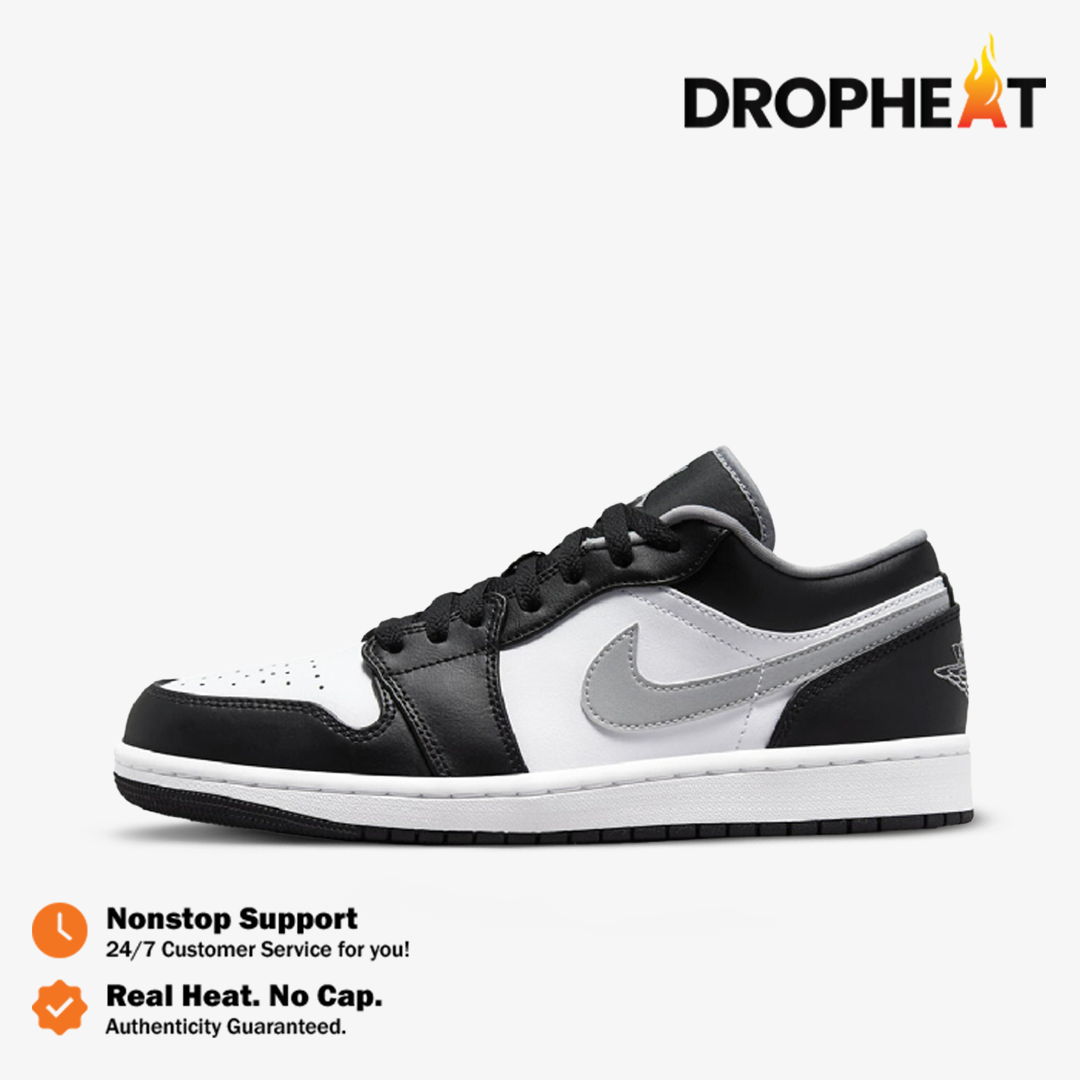 Nike Air Jordan 1 Low Black Medium Grey Shadow Grey 3.0 Black White Grey Authentic - Image 2