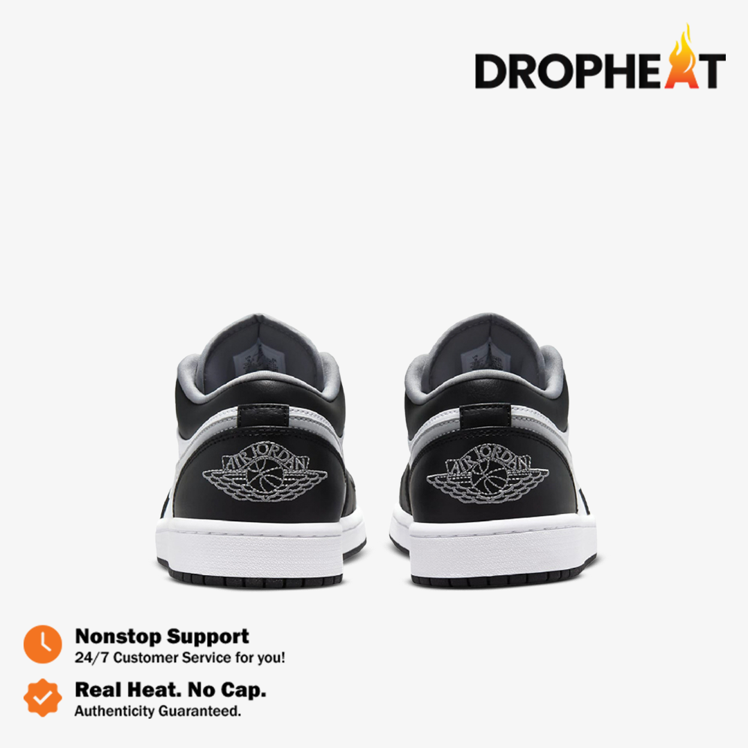 Nike Air Jordan 1 Low Black Medium Grey Shadow Grey 3.0 Black White Grey Authentic - Image 5