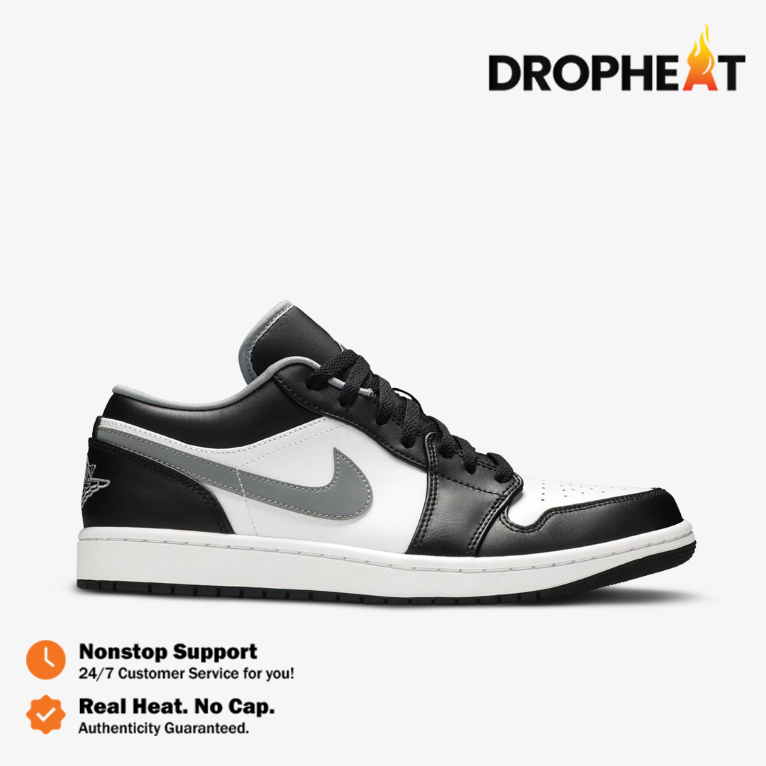 Nike Air Jordan 1 Low Black Medium Grey Shadow Grey 3.0 Black White Grey Authentic
