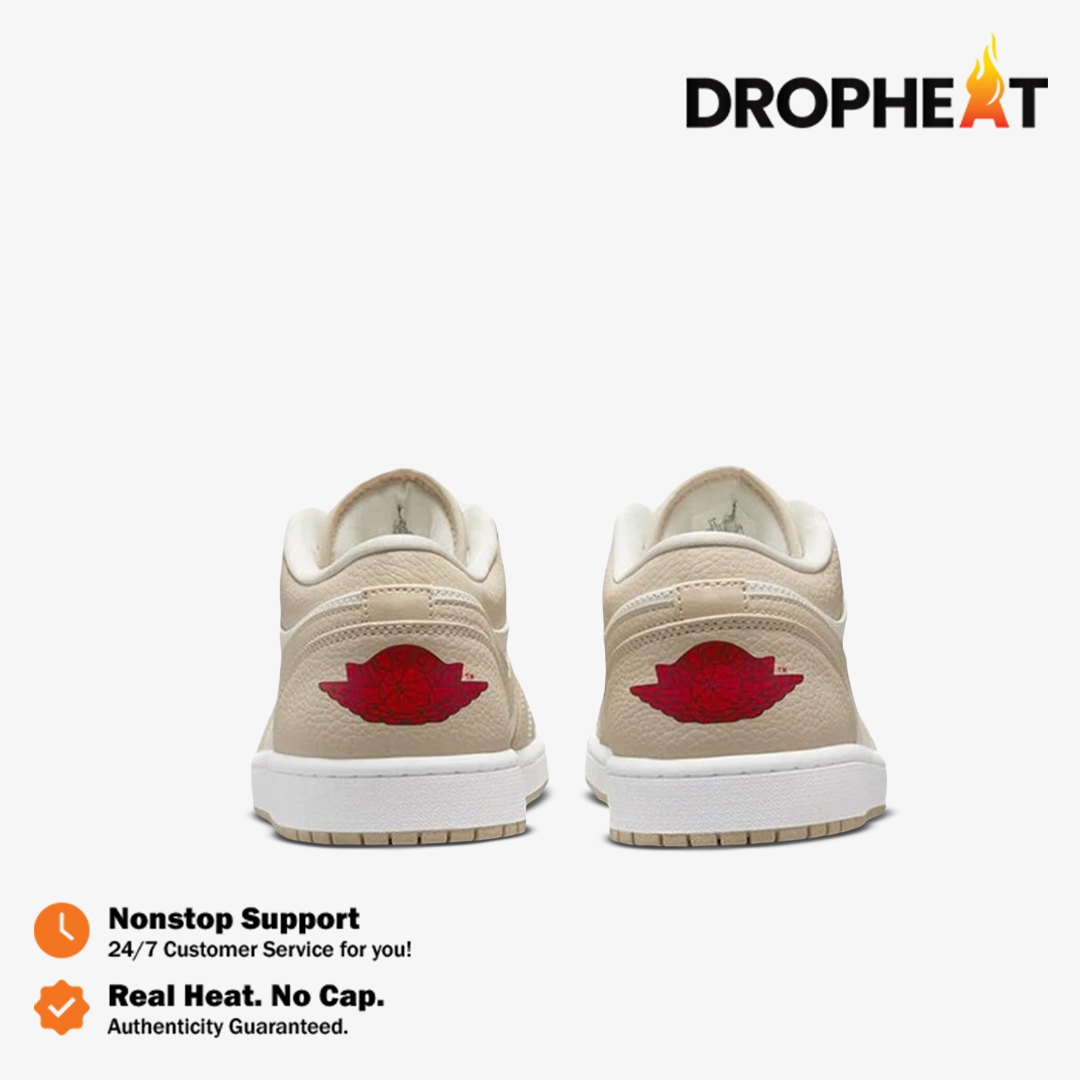 Nike Air Jordan 1 Low SE Sail Rattan University Red Authentic - Image 5