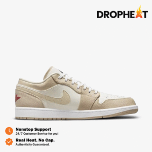 Nike Air Jordan 1 Low SE Sail Rattan University Red Authentic