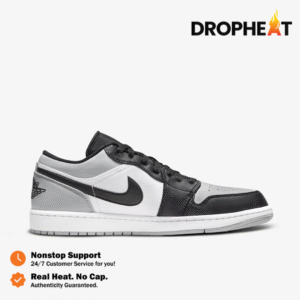 Nike Air Jordan 1 Low Shadow Toe 2022 Black Grey White Authentic