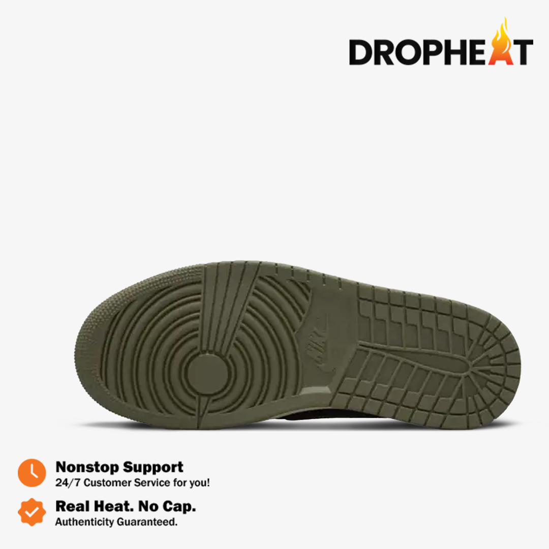 Nike Air Jordan 1 Low x Travis Scott Olive Green White Black Authentic - Image 3