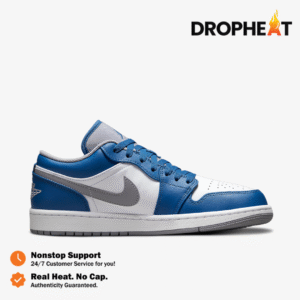 Nike Air Jordan 1 Low True Blue Grey White Authentic