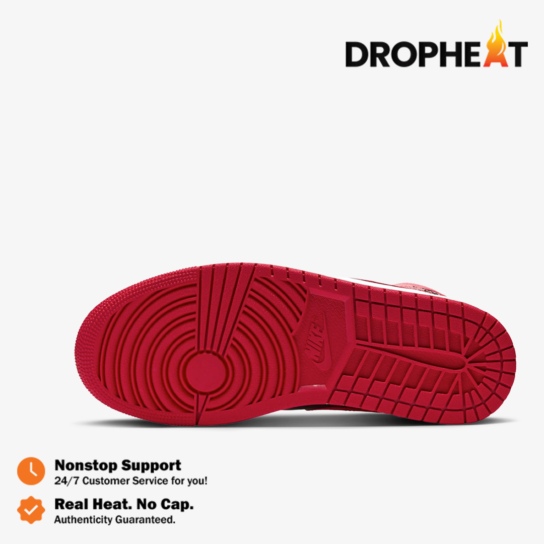 Nike Air Jordan 1 Mid Banned Bred 2020 Black Red White Authentic - Image 3