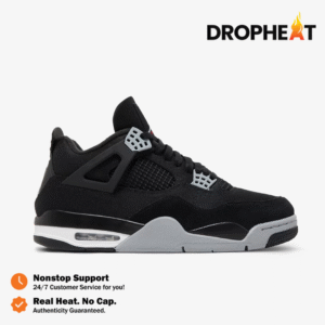 Nike Air Jordan 4 SE Black Canvas Black and Light Steel Authentic