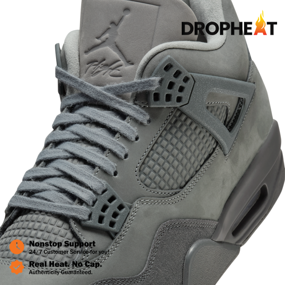 Sepatu Nike Air Jordan 4 SE Paris Olympics Wet Cement Grey Sneakers Authentic - Image 5