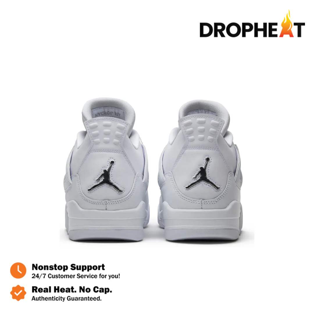 Sepatu Nike Air Jordan 4 Retro Pure Money Allwhite Sneakers Authentic - Image 5