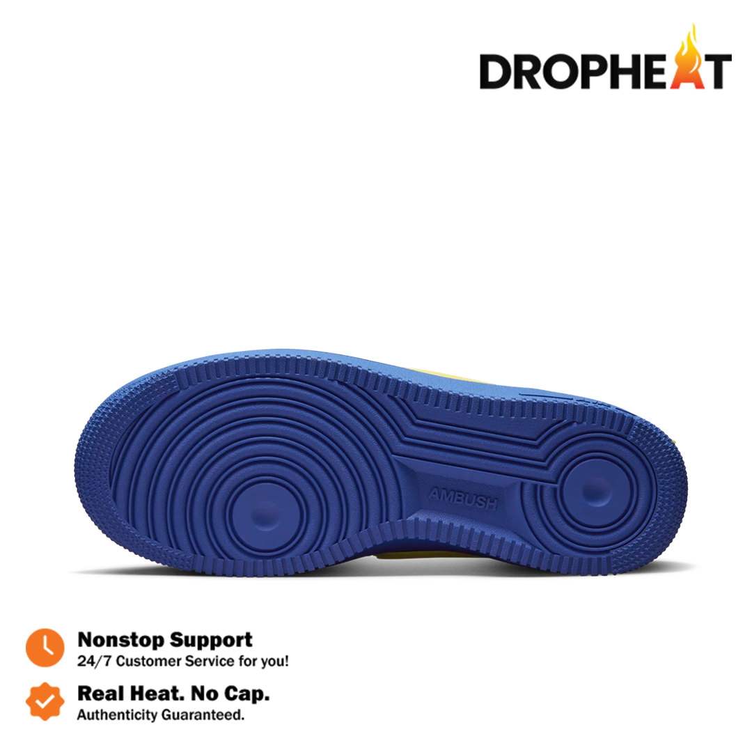 Sepatu Nike Air Force 1 Low AMBUSH Game Royal Blue Yellow Authentic - Image 3