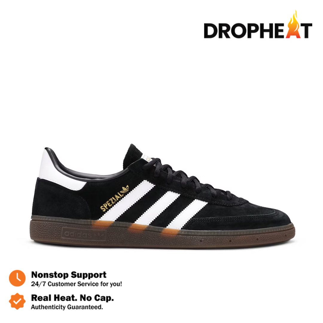 Sepatu Adidas Handball Spezial Black White Gum Leather Sneakers Authentic