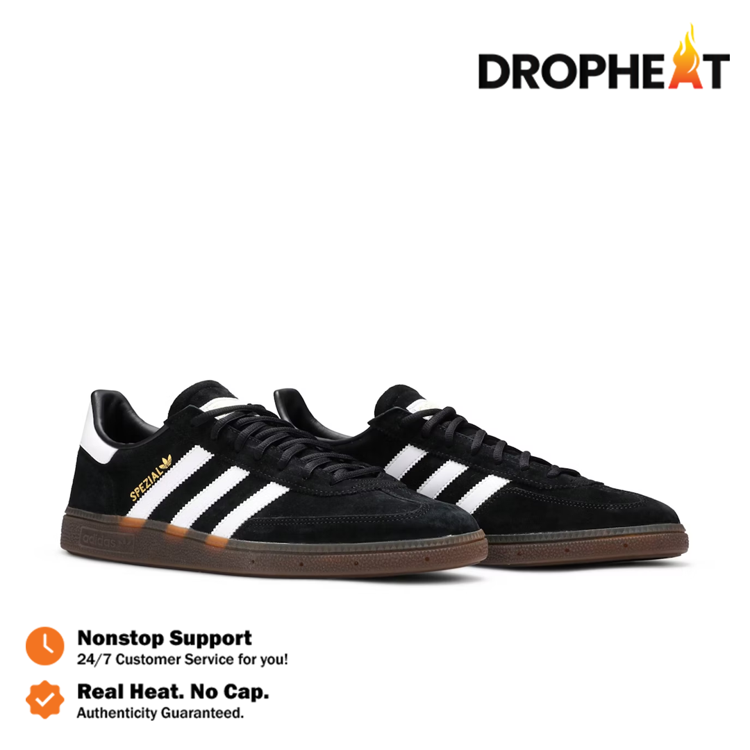Sepatu Adidas Handball Spezial Black White Gum Leather Sneakers Authentic - Image 4