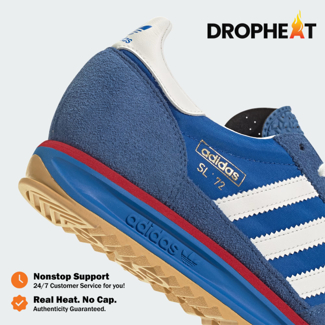 Sepatu Casual Adidas SL 72 RS Blue Core Blue White Red Authentic - Image 5
