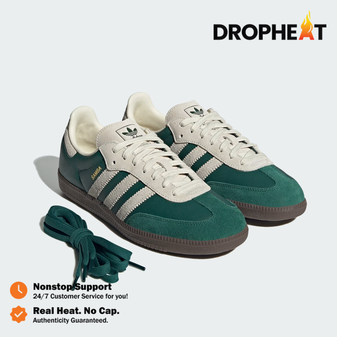 Sepatu Samba OG Collegiate Green Cream White Gum Sneakers Authentic - Image 5