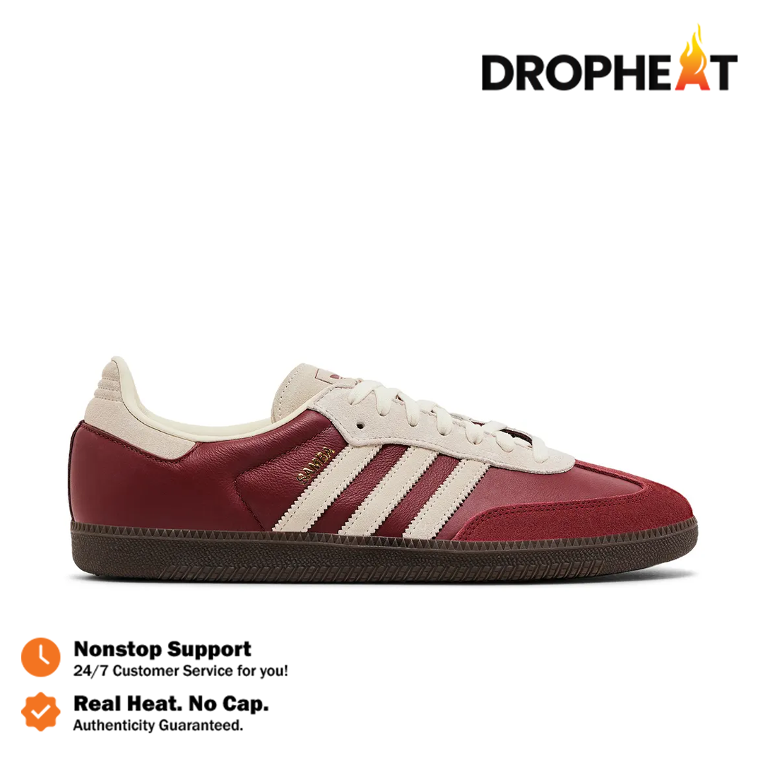 Sepatu Samba OG Preloved Ruby Red Cream White Sneakers Authentic