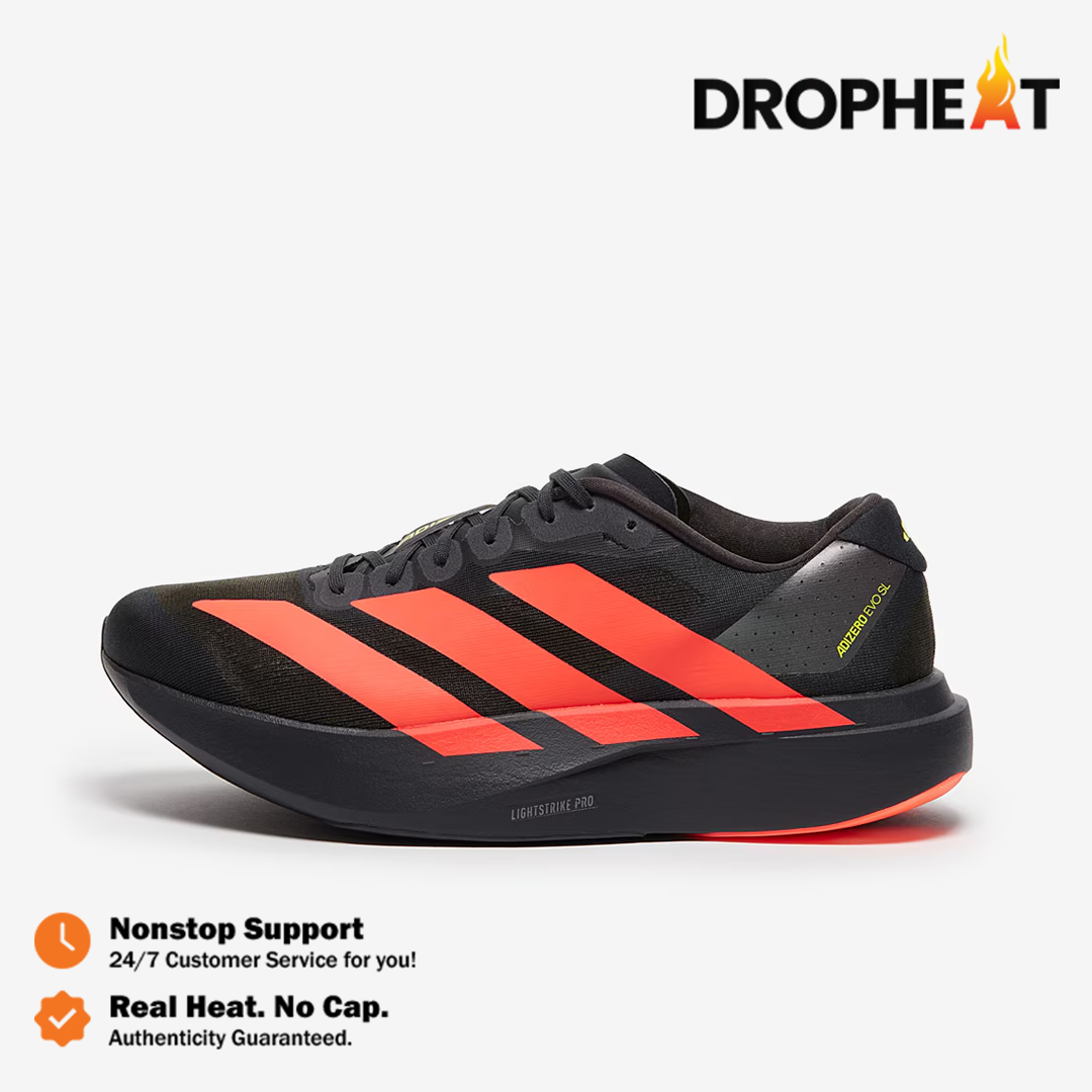 Sepatu Adizero EVO SL Black Lucid Red Sneakers Authentic - Image 2