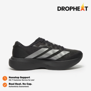 Sepatu Adizero EVO SL Black Silver Iron Metallic Sneakers Authentic