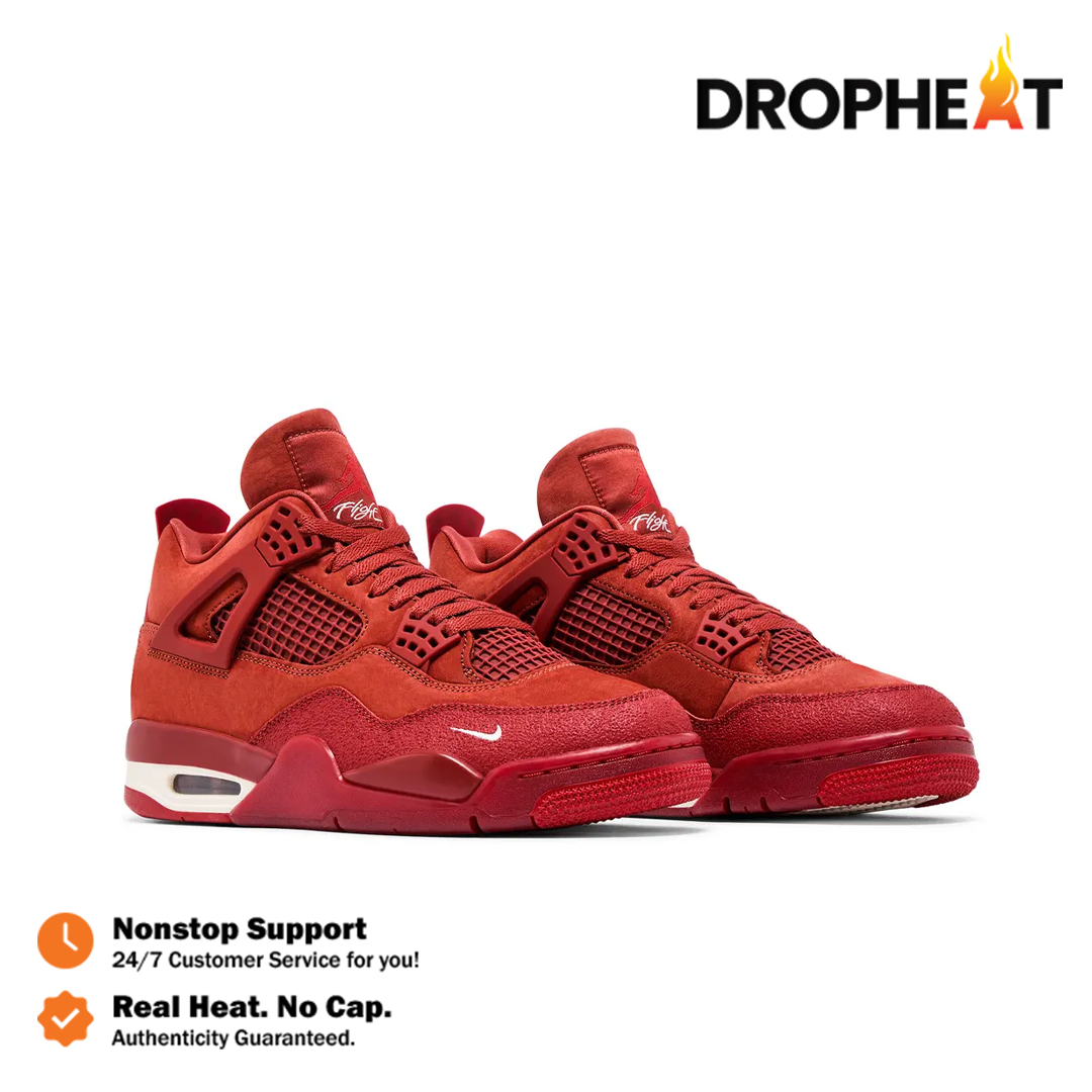 Sepatu Air Jordan 4 Retro OG SP Nigel Sylvester Brick by Brick Red Bata Sneakers Authentic - Image 4