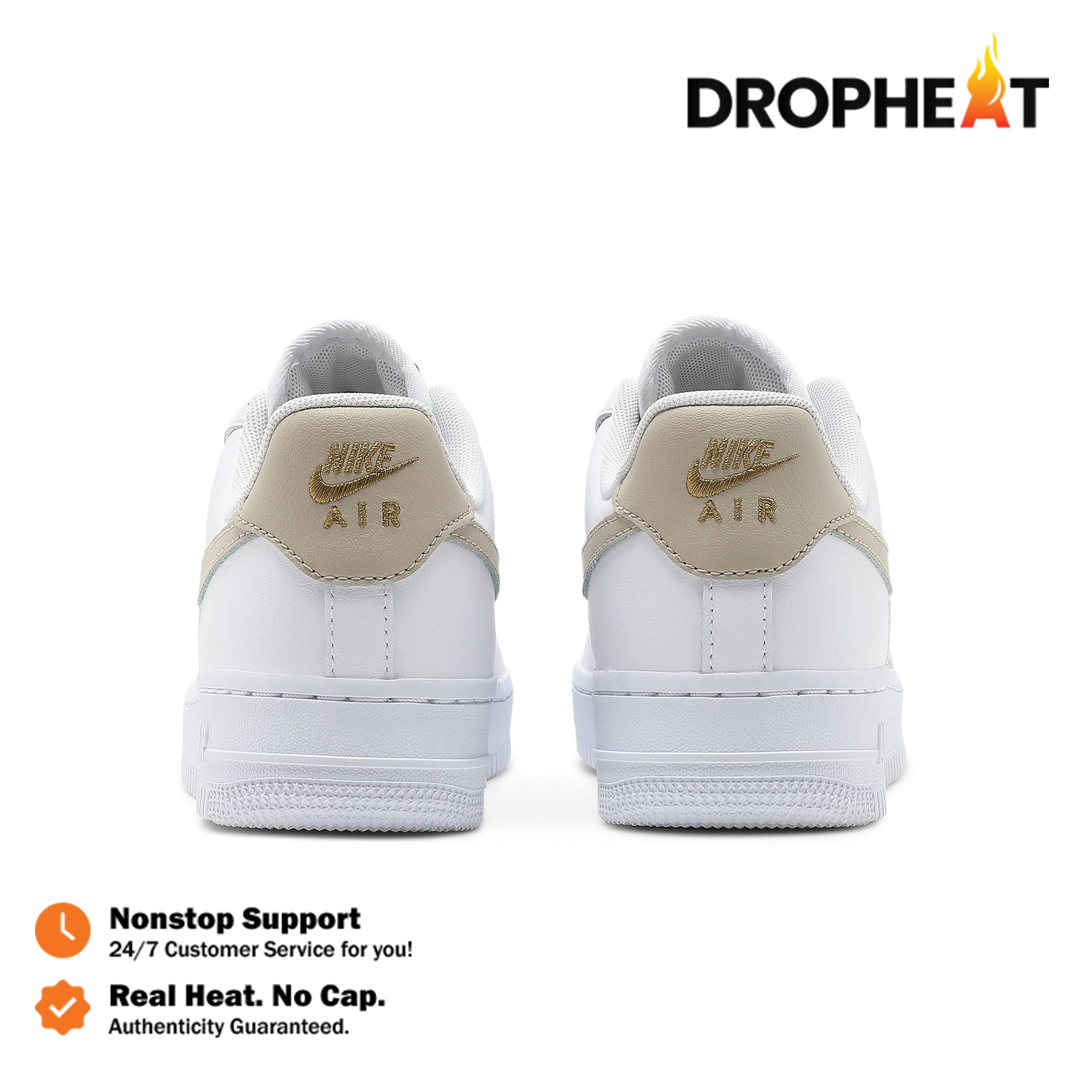 Nike Air Force 1 Low 07 Essentials White Beige Gold Authentic - Image 5