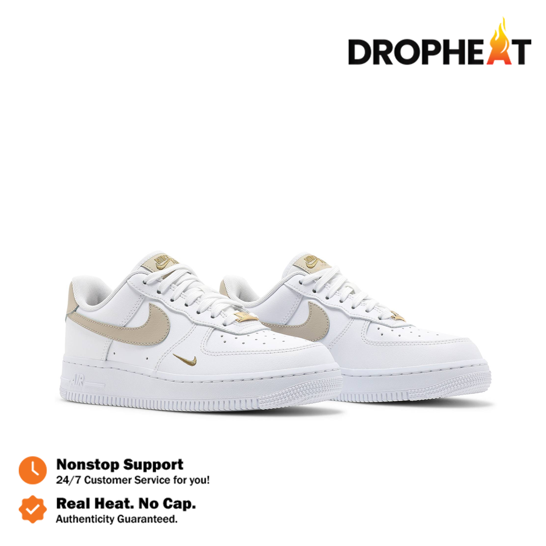 Nike Air Force 1 Low 07 Essentials White Beige Gold Authentic - Image 4
