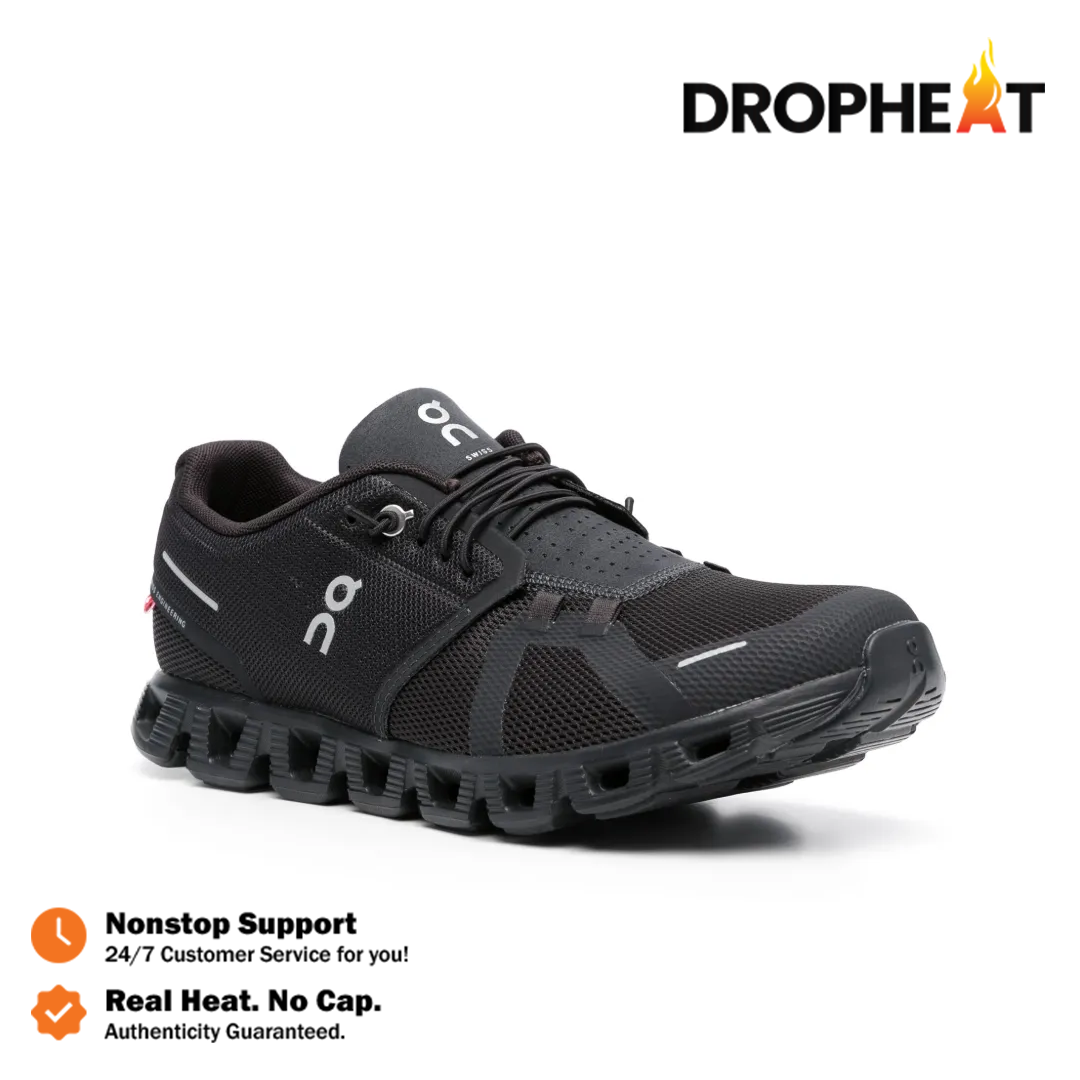Sepatu On Running Cloud 5 Allblack Tripleblack Sneakers Authentic - Image 3