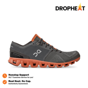 Sepatu On Running On Cloud X2 Rust Rock Grey Sneakers Authentic