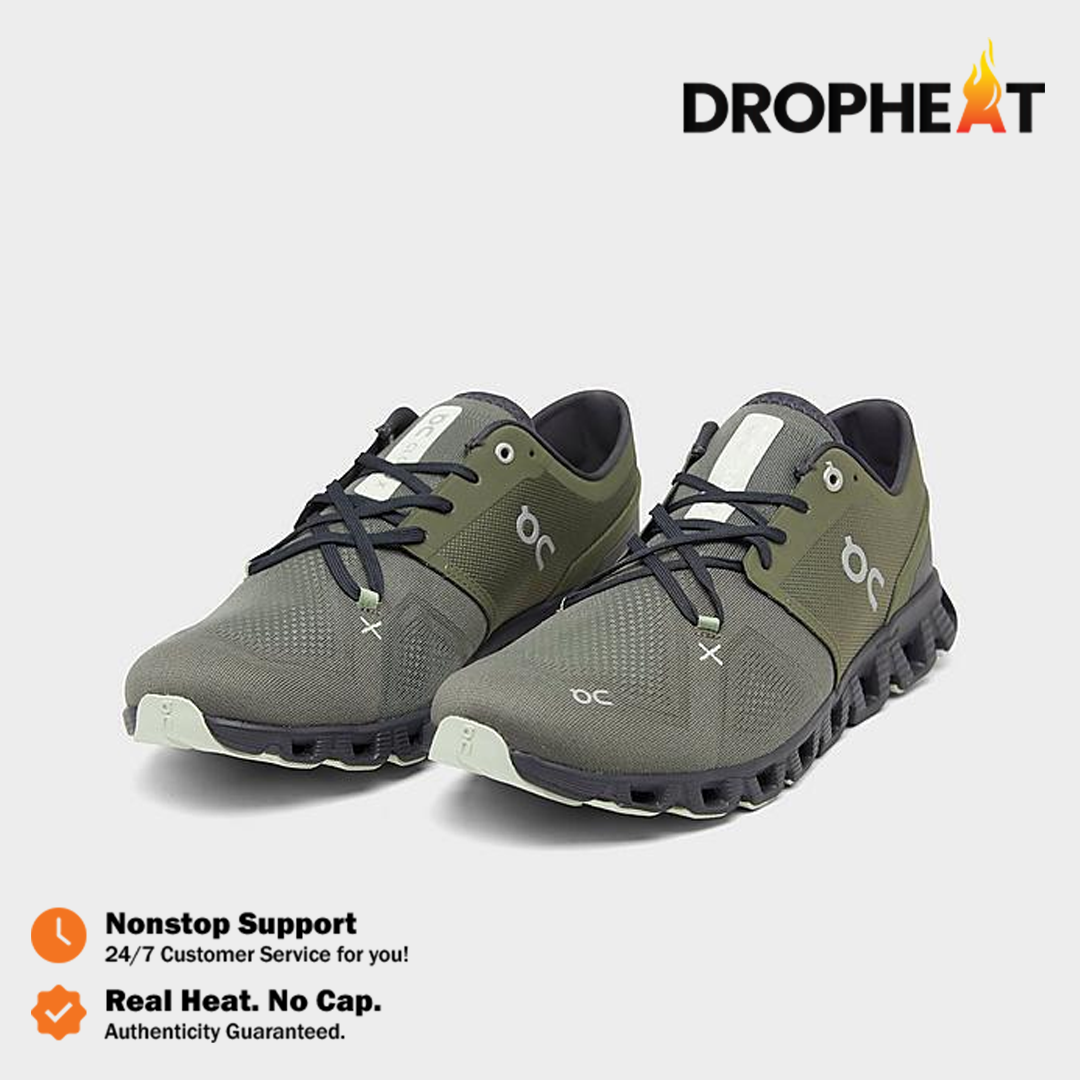 Sepatu On Running On Cloud X3 Olive Reseda Sneakers Authentic - Image 4