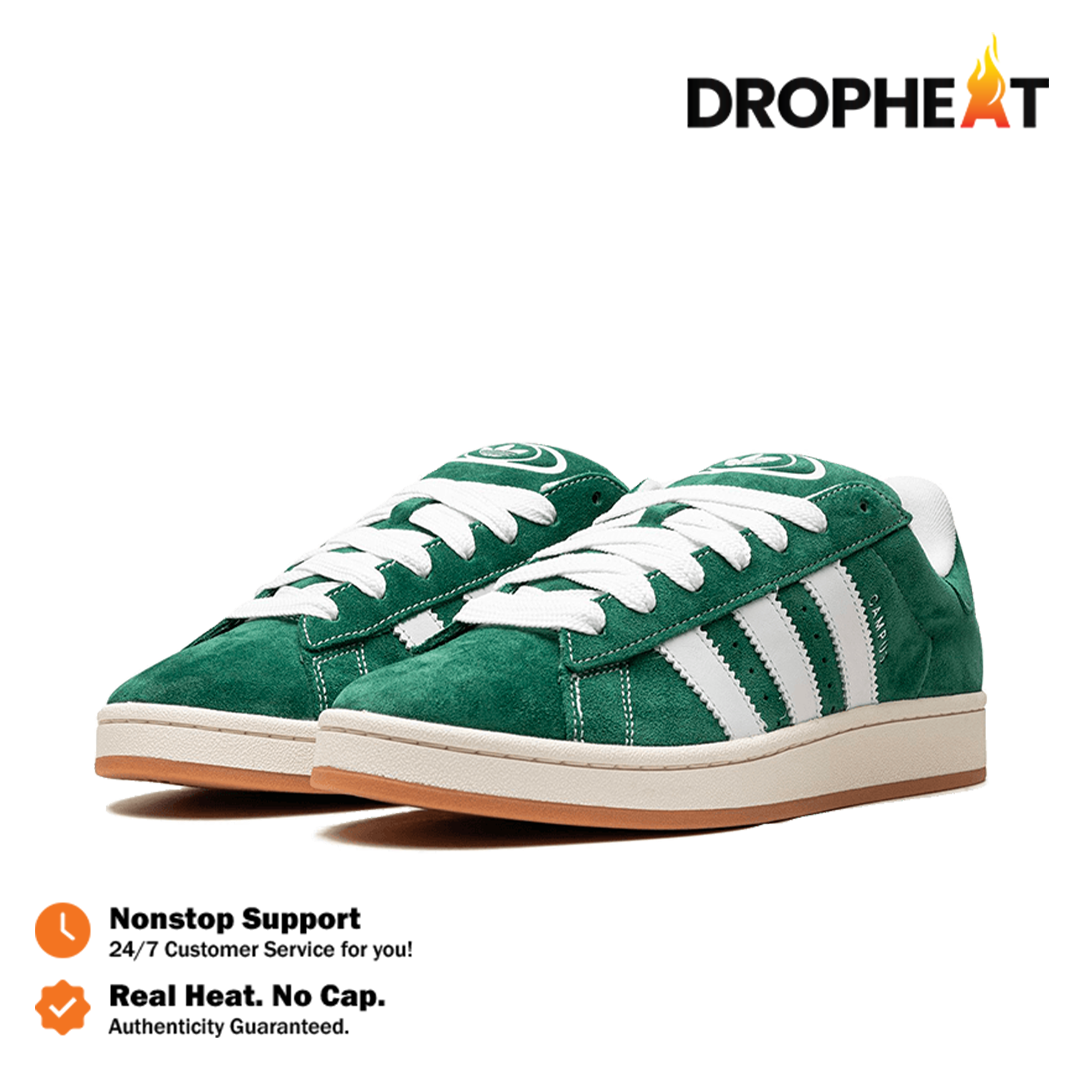 Sepatu Campus 00s Dark Green Cloud White Sneakers Authentic - Image 4