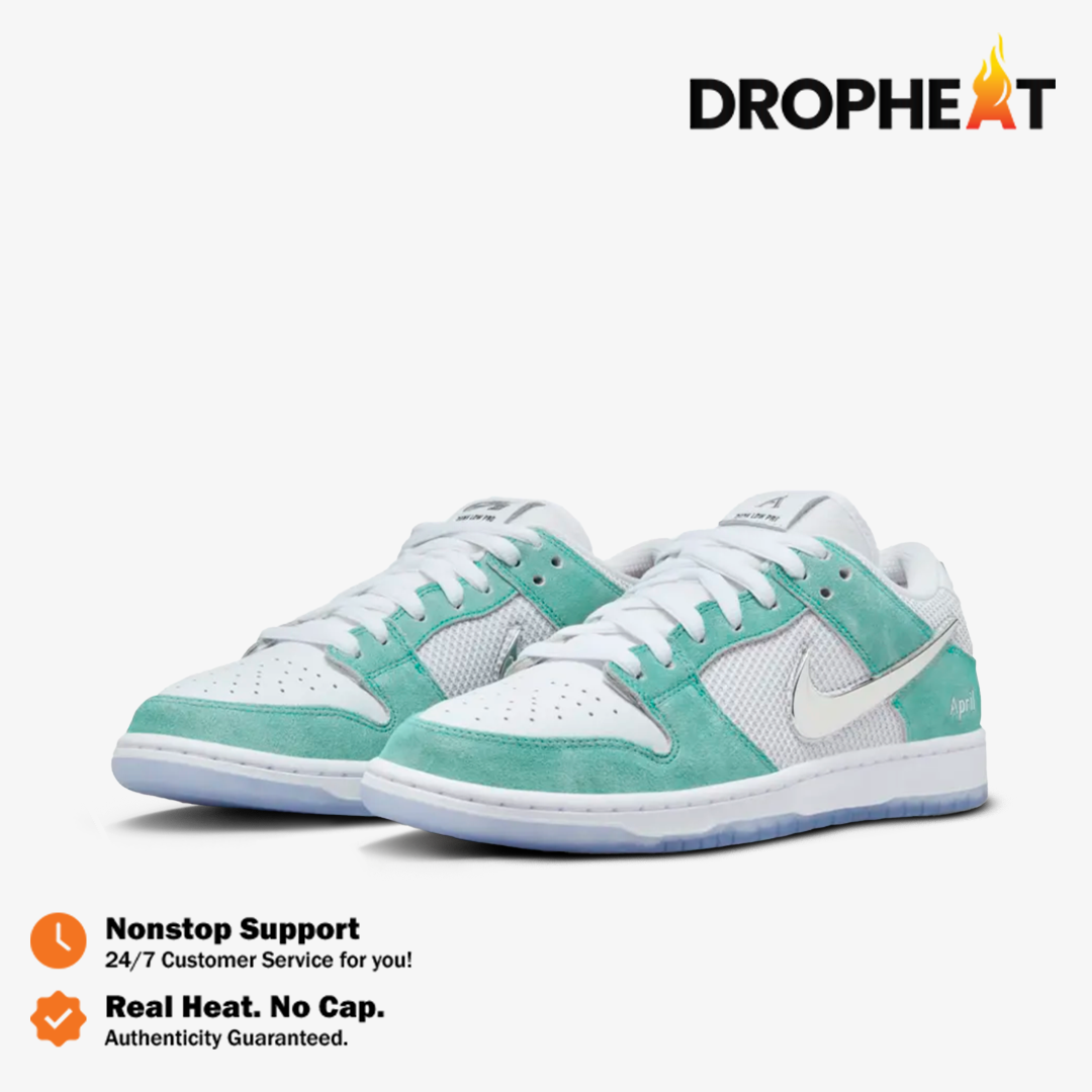 Nike SB Dunk Low April Skateboards Turbo Green Authentic - Image 4