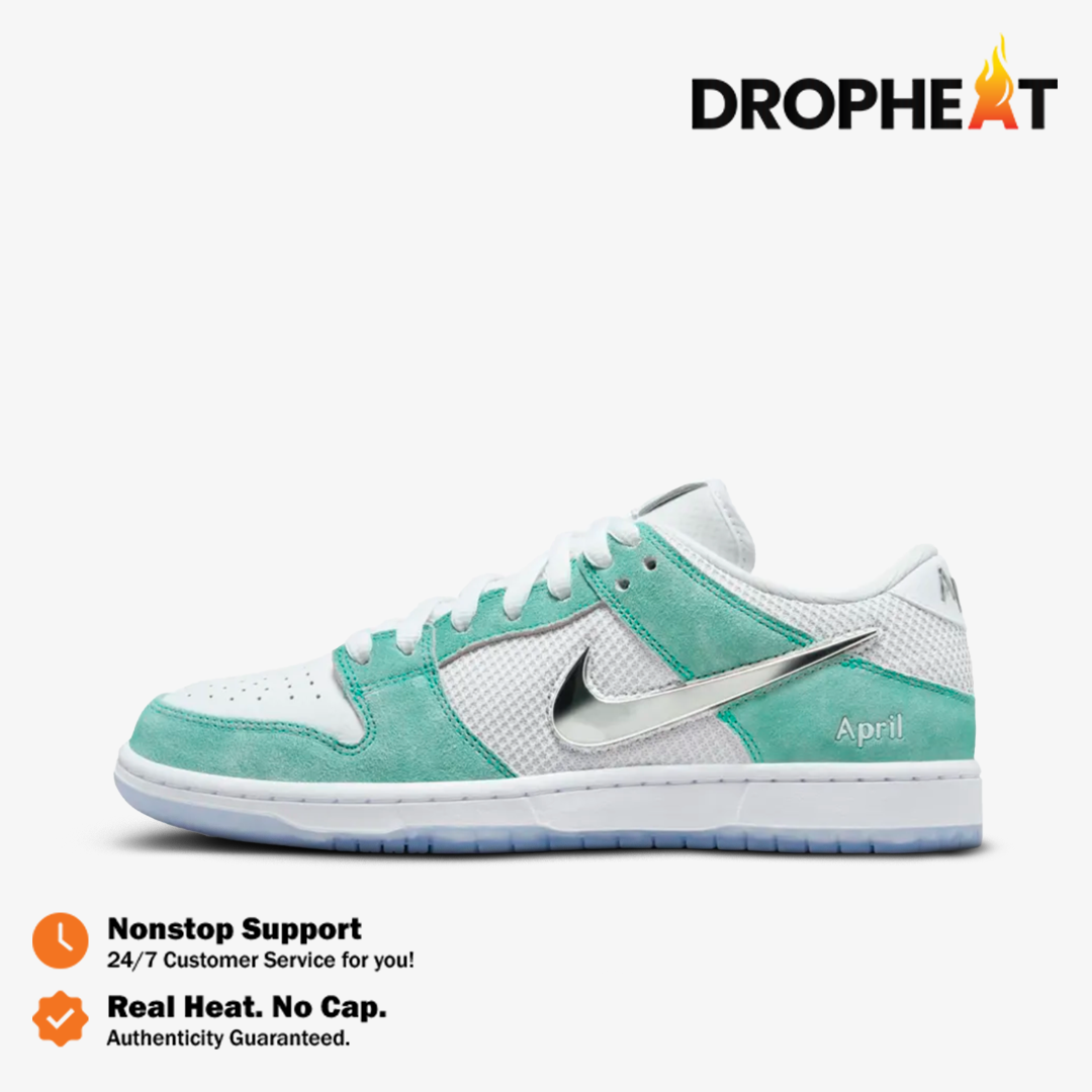 Nike SB Dunk Low April Skateboards Turbo Green Authentic - Image 2