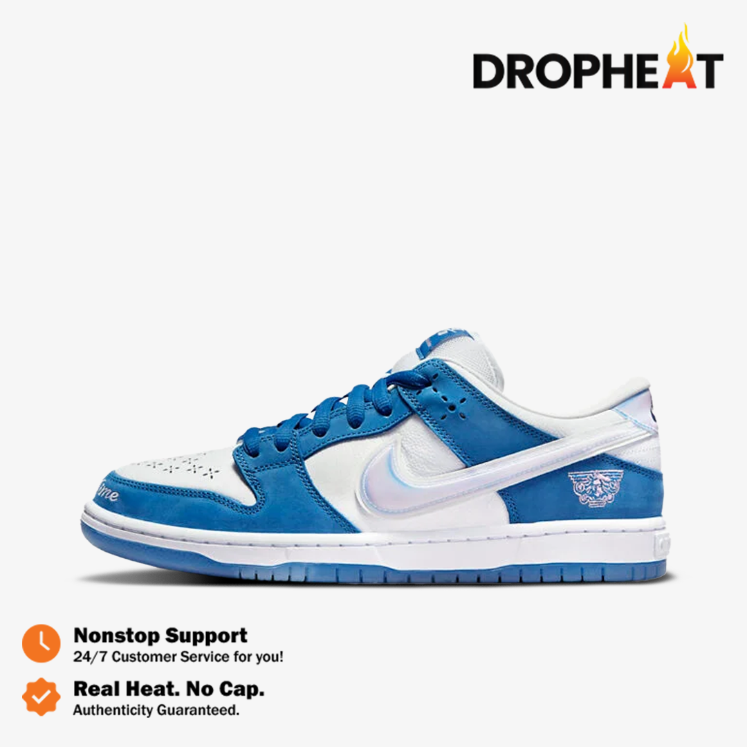 Nike SB Dunk Low Born Raised One Block At A Time Blue White Authentic - Image 2