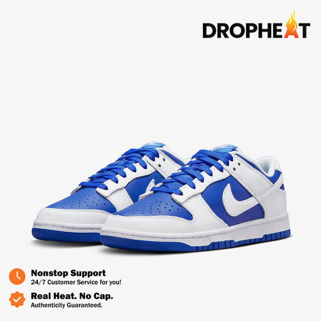 Nike Dunk Low Racer Blue White Reverse Kentucky White Authentic - Image 4