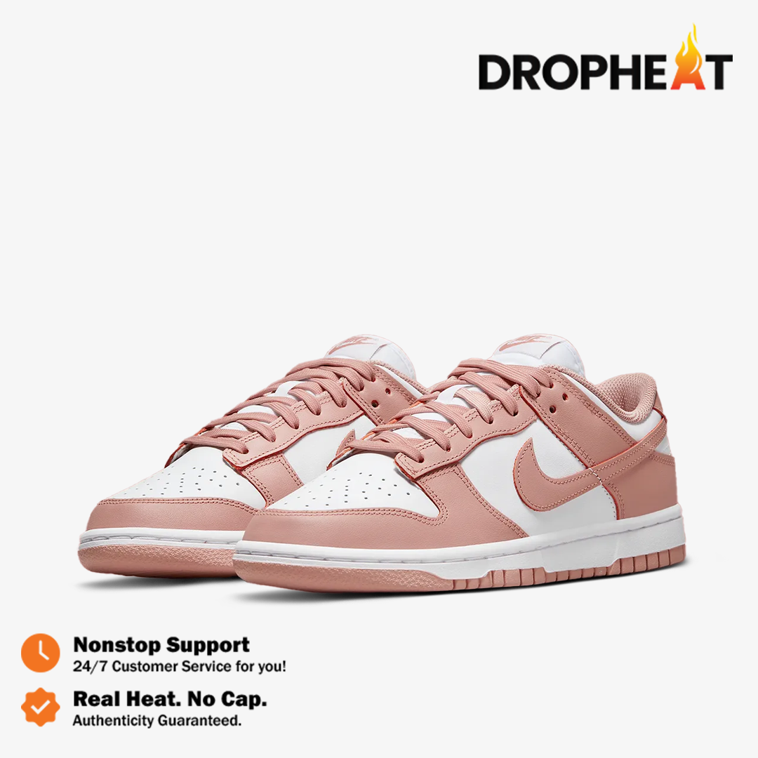 Nike Dunk Low Rose Whisper White Rose Whisper Style Authentic - Image 4