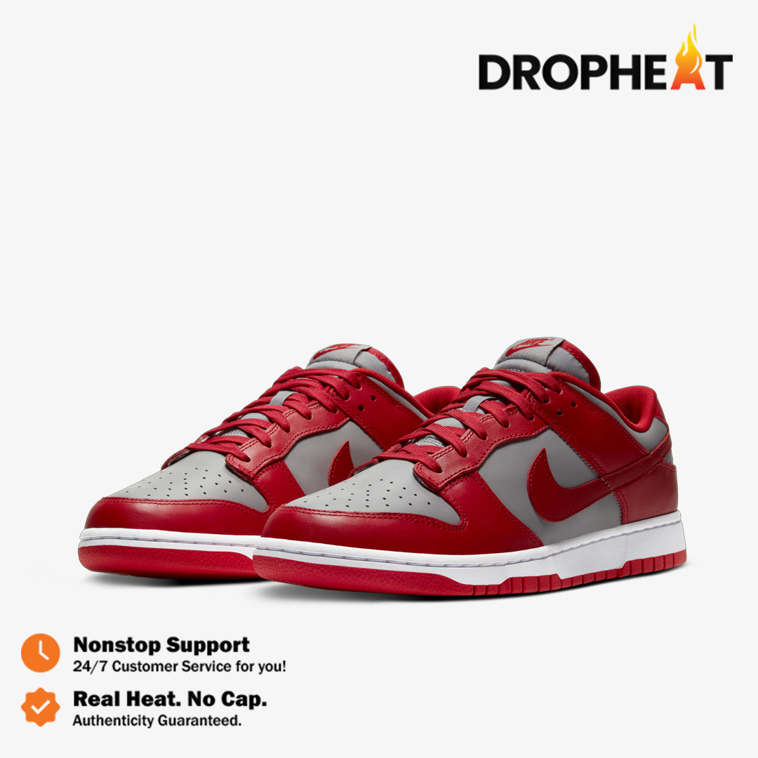 Nike Dunk Low Retro UNLV Varsity Red 2021 Red Grey Authentic - Image 4