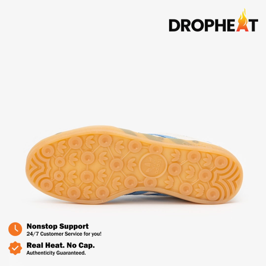 Sepatu Adidas Gazelle Indoor Floral Beige Light Blue Gum Sneakers Authentic - Image 2