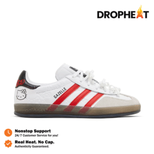 Sepatu Adidas Gazelle Indoor x Hello Kitty Anniversary White Red Sneakers Authentic