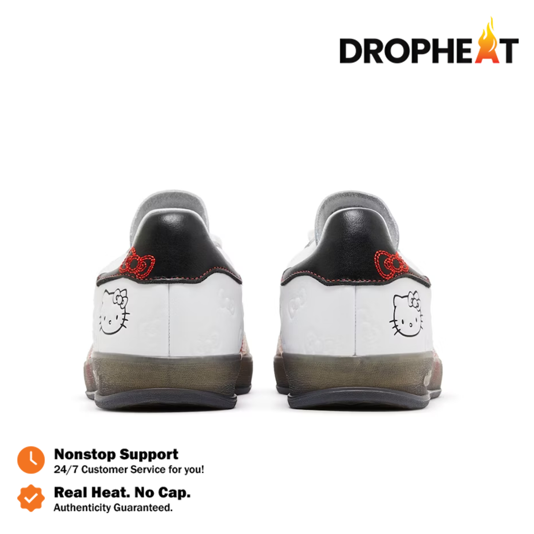 Sepatu Adidas Gazelle Indoor x Hello Kitty Anniversary White Red Sneakers Authentic - Image 5